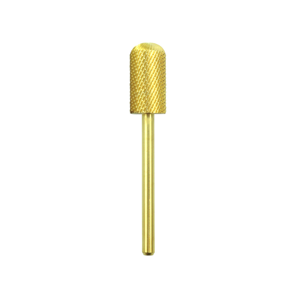 thumbnail image 2 of Pana Professional Gold Large Barrel Nail Drill Bit – 3X Coarse Grit, Carbide, 3/32" Shank 2 of 4