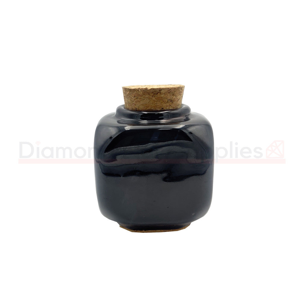 Porcelain Dappen Dish Black With Cork Lid Diamond Nail Supplies