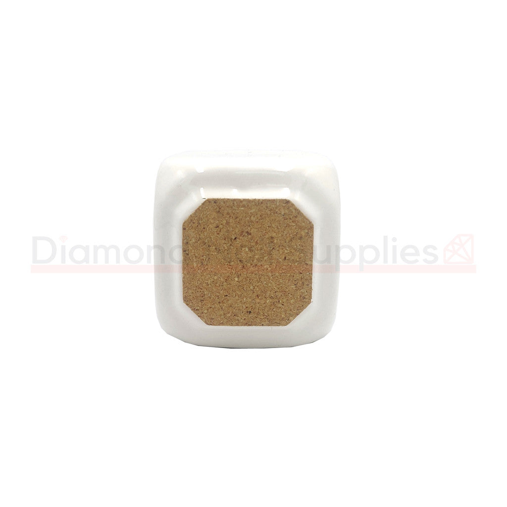 Porcelain Dappen Dish White With Cork Lid Diamond Nail Supplies