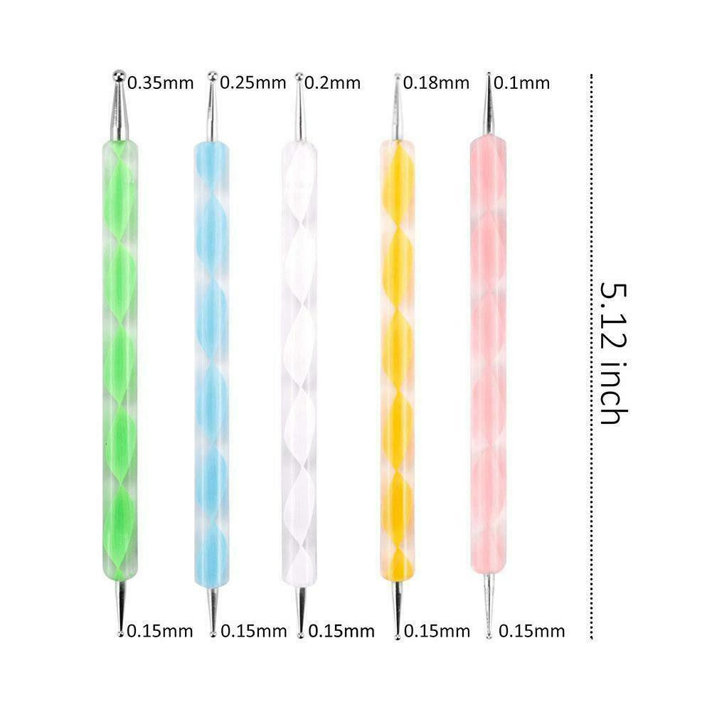 Nail Art Dotting Tool Set 5pc Diamond Nail Supplies