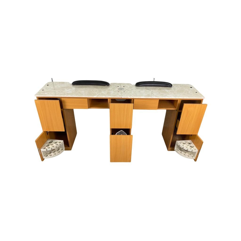 Nail Table Double Wood 3 Diamond Nail Supplies