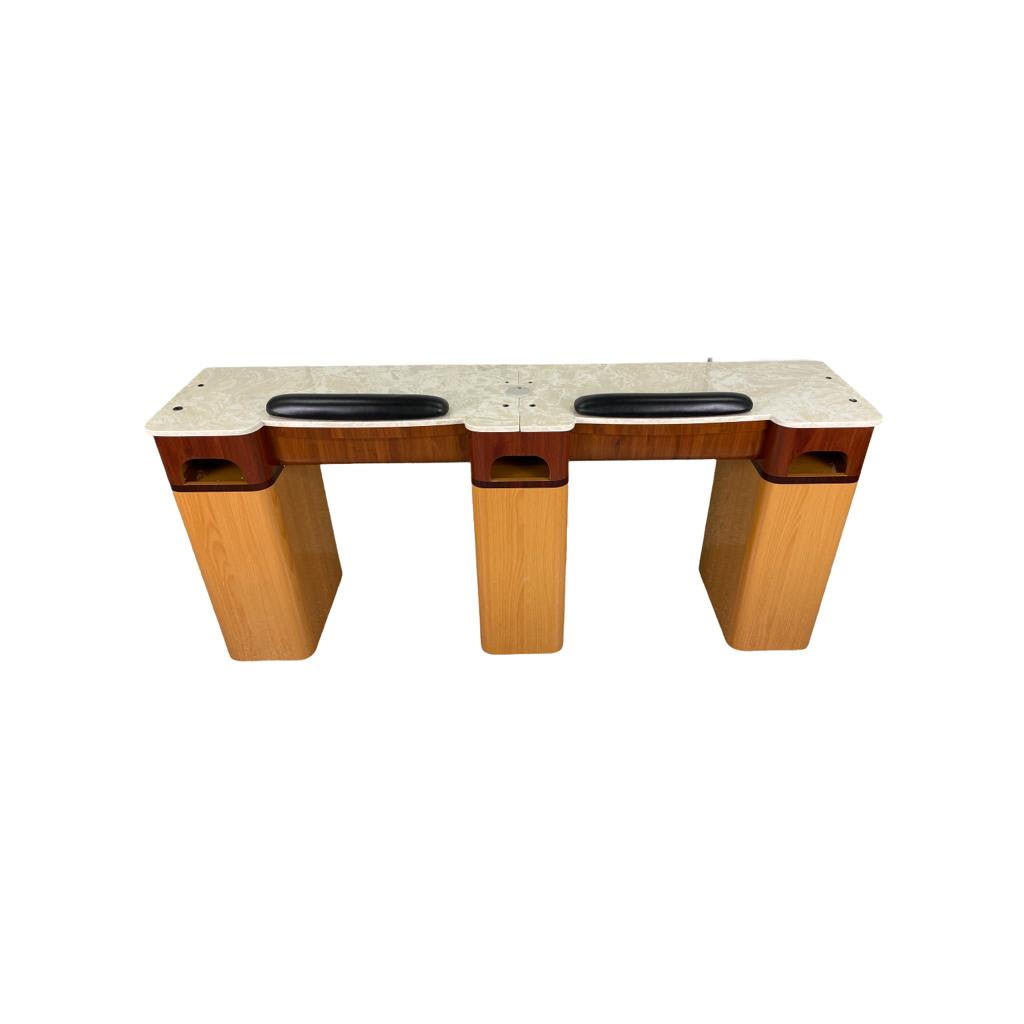 Nail Table Double Wood 3 Diamond Nail Supplies