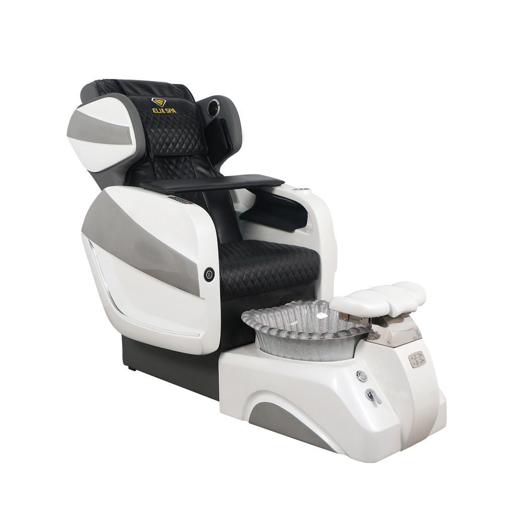 Pedicure Spa Chair - Titus White | Black | White Pedicure Chair