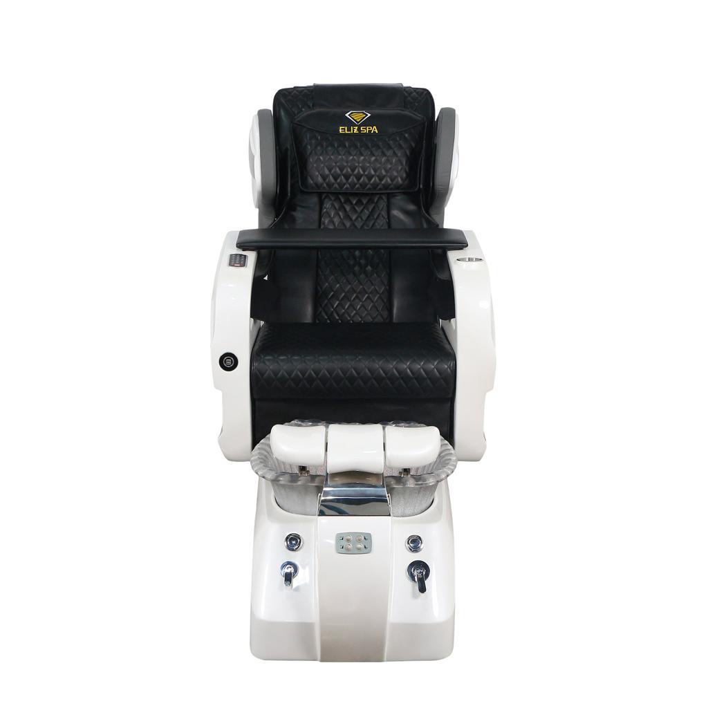 Pedicure Spa Chair - Titus White | Black | White Pedicure Chair