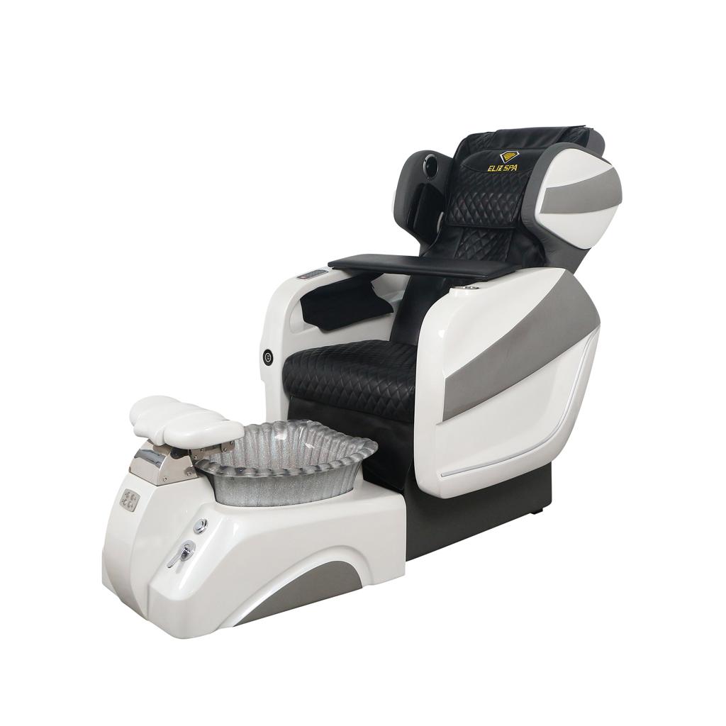 Pedicure Spa Chair - Titus White | Black | White Pedicure Chair