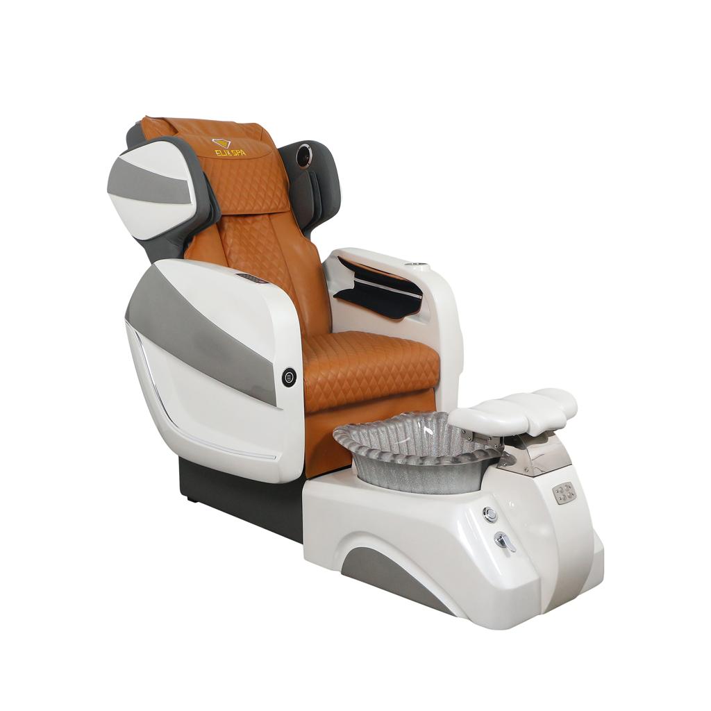 Pedicure Spa Chair - Titus White | Cappuccino | White Pedicure Chair