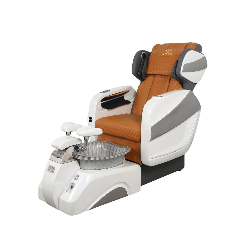 Pedicure Spa Chair - Titus White | Cappuccino | White Pedicure Chair