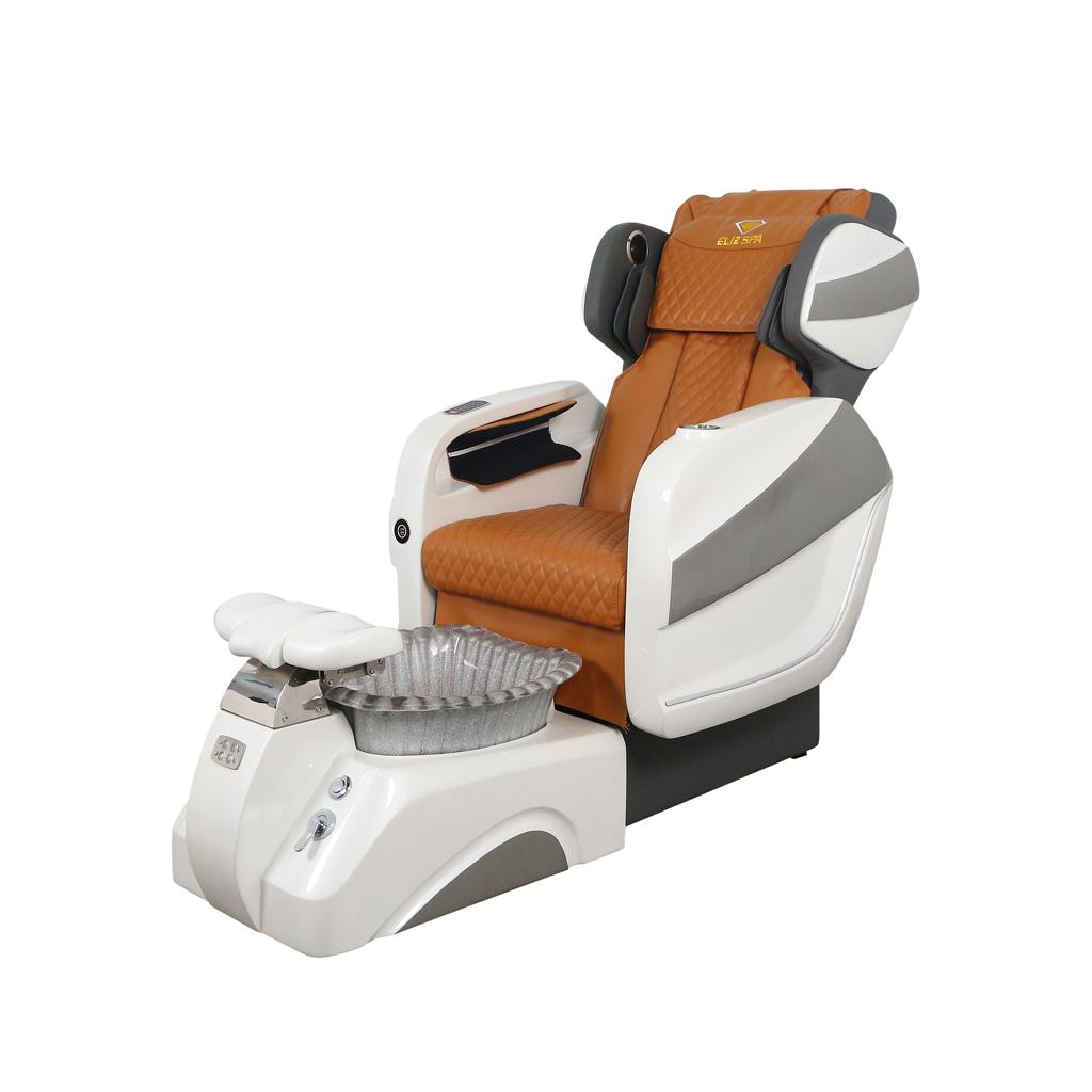 Pedicure Spa Chair - Titus White | Cappuccino | White Pedicure Chair