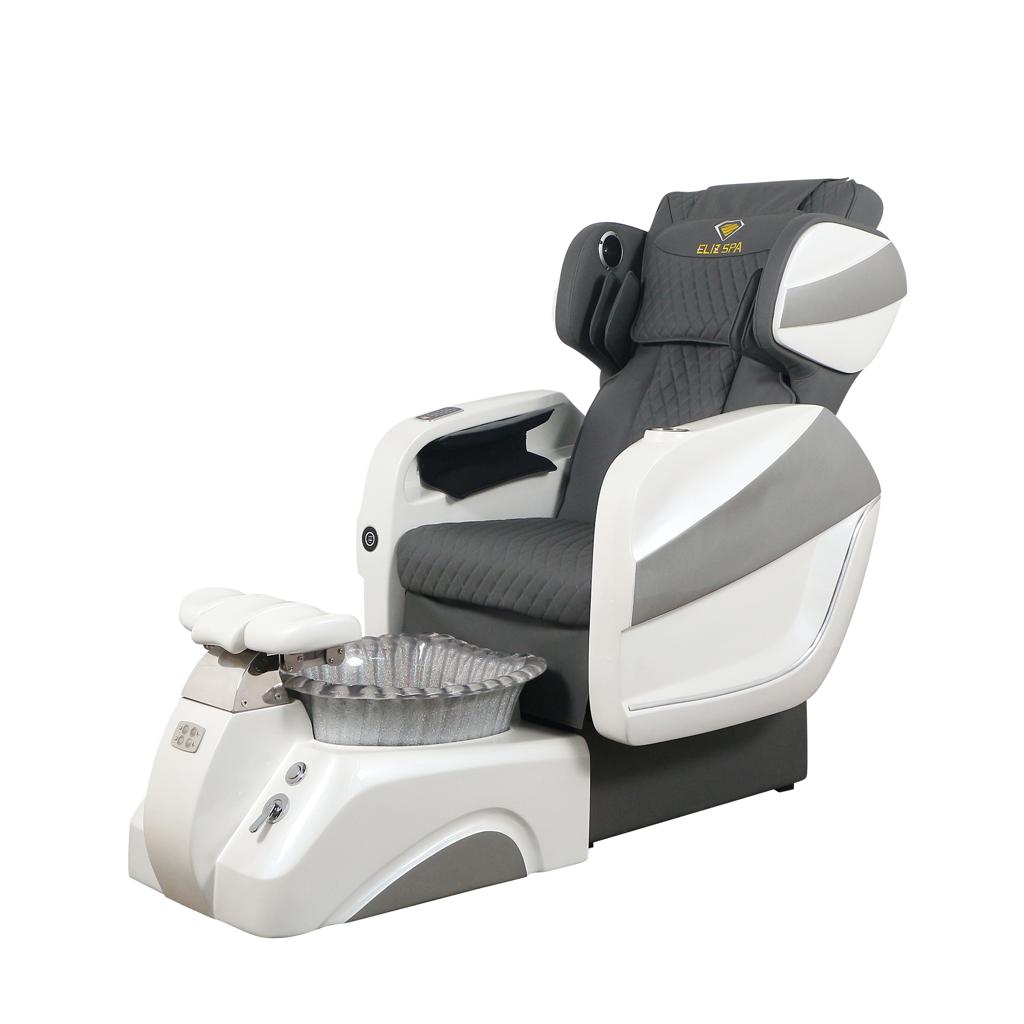 Pedicure Spa Chair - Titus White | Grey | White Pedicure Chair