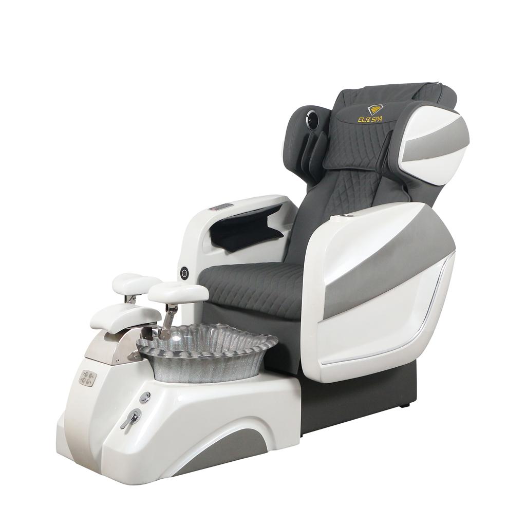 Pedicure Spa Chair - Titus White | Grey | White Pedicure Chair