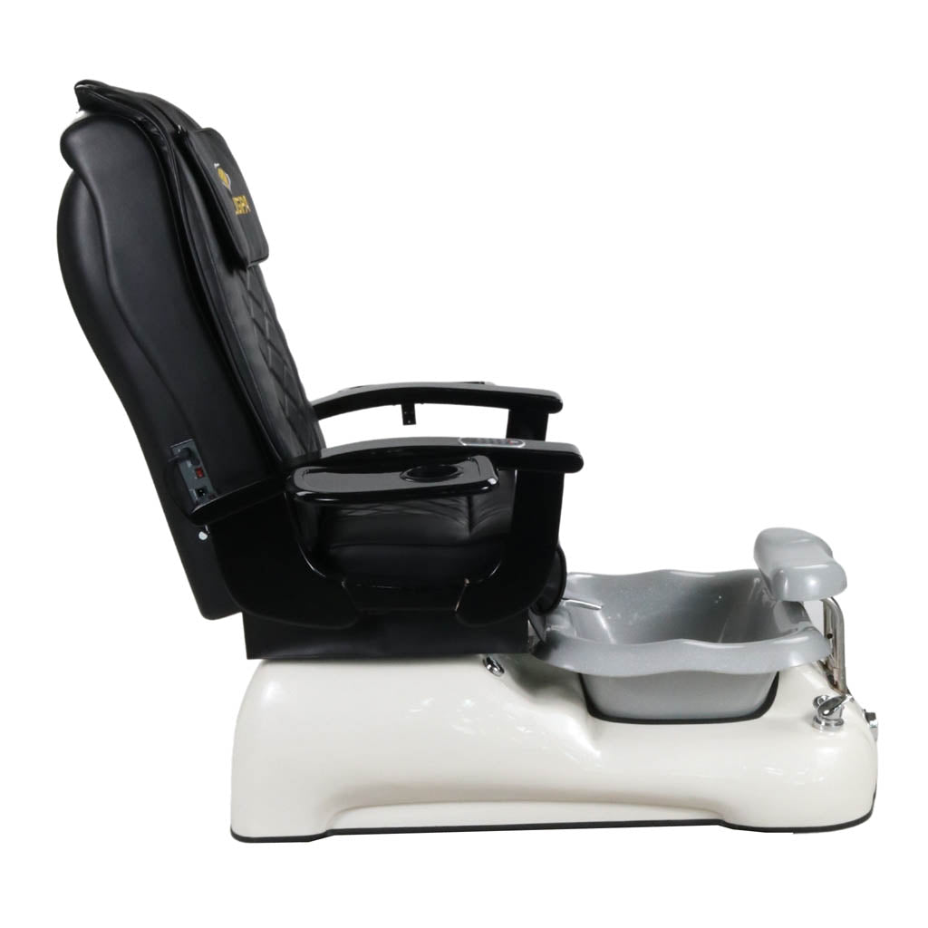 Pedicure Spa Chair - Dusk Black | Black | White Pedicure Chair