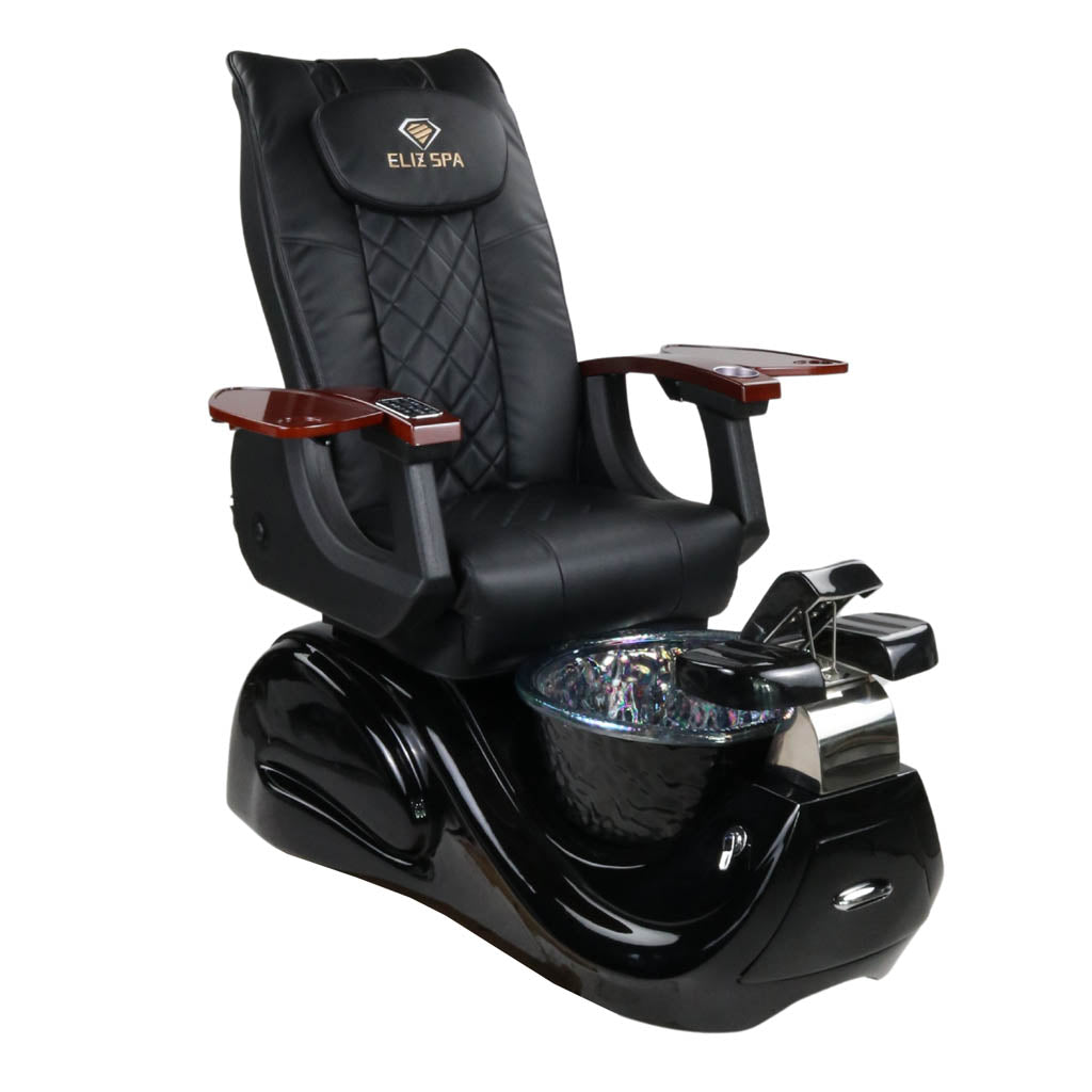 Pedicure Spa Chair - Oracle Wood | Black | Black Pedicure Chair
