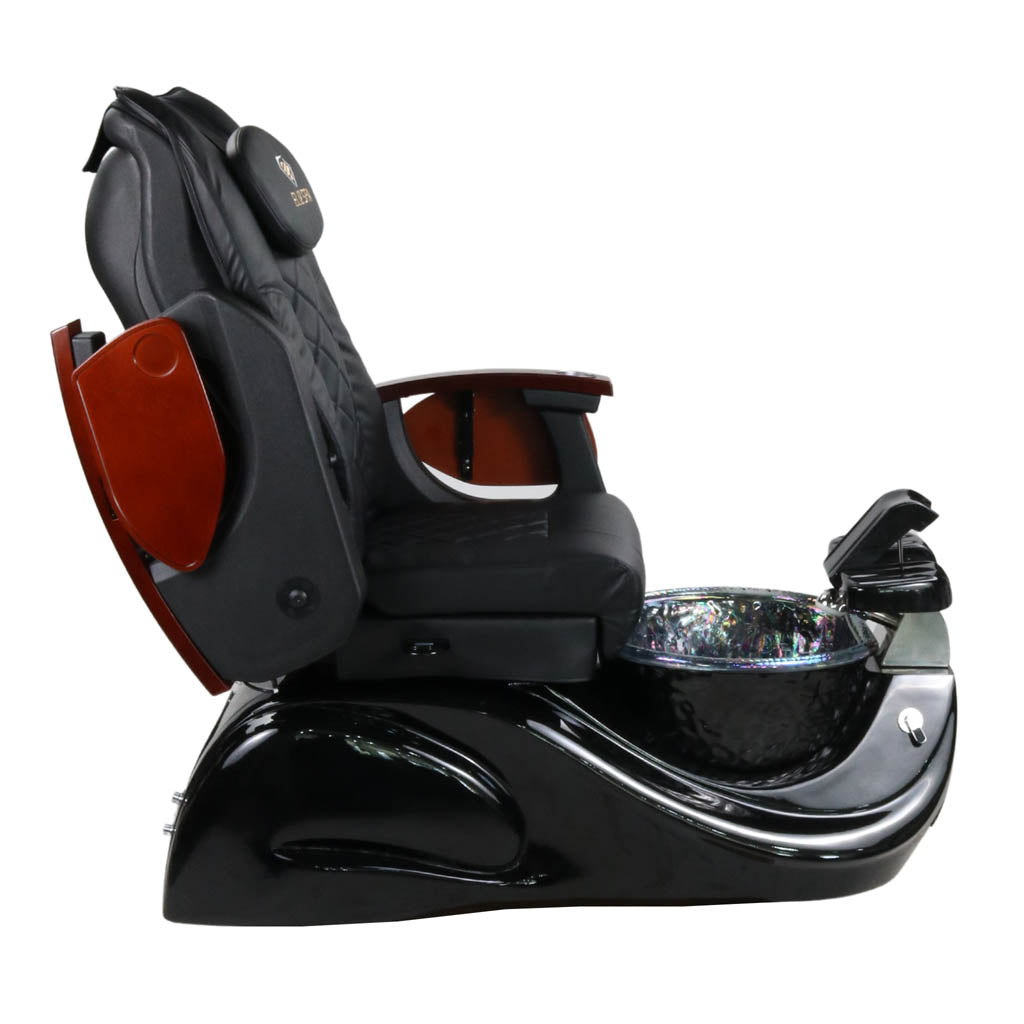 Pedicure Spa Chair - Oracle Wood | Black | Black Pedicure Chair