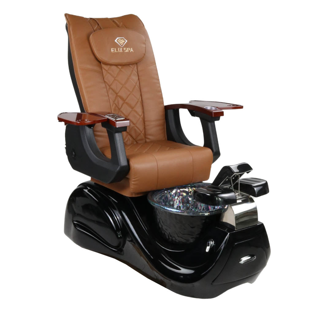 Pedicure Spa Chair - Oracle Wood | Cappuccino | Black Pedicure Chair