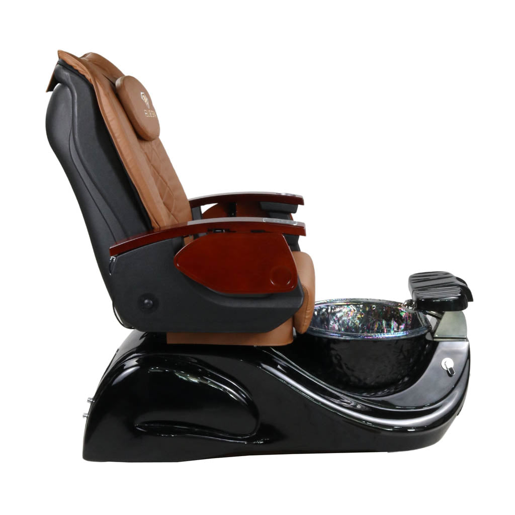 Pedicure Spa Chair - Oracle Wood | Cappuccino | Black Pedicure Chair