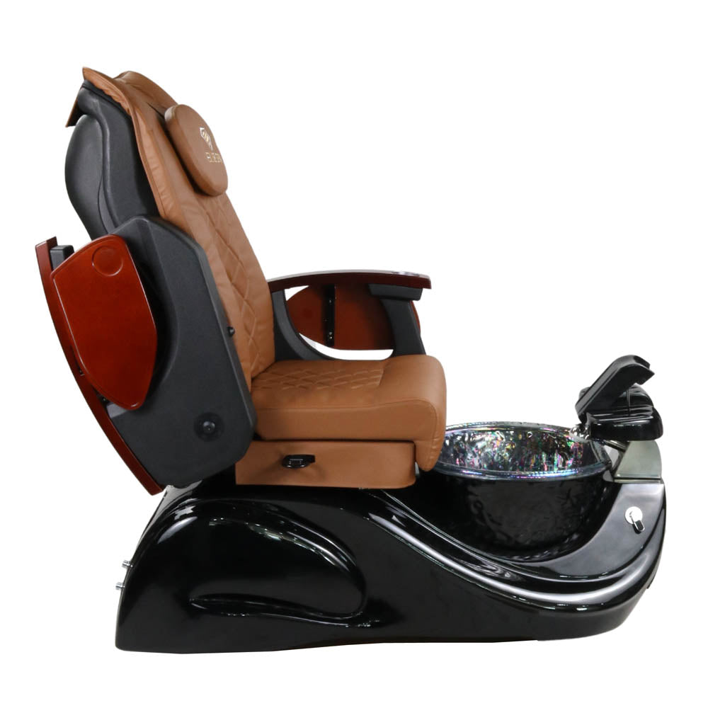 Pedicure Spa Chair - Oracle Wood | Cappuccino | Black Pedicure Chair