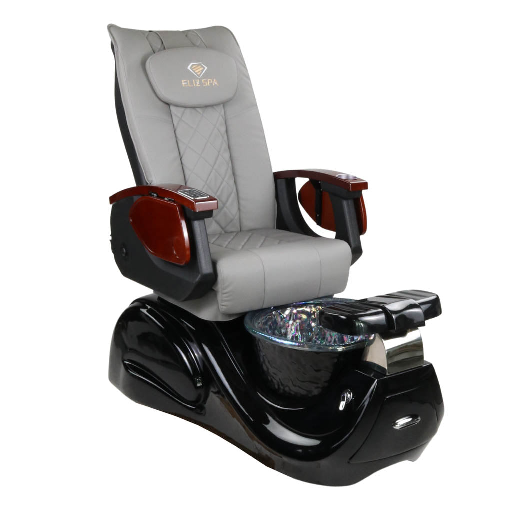 Pedicure Spa Chair - Oracle Wood | Grey | Black Pedicure Chair