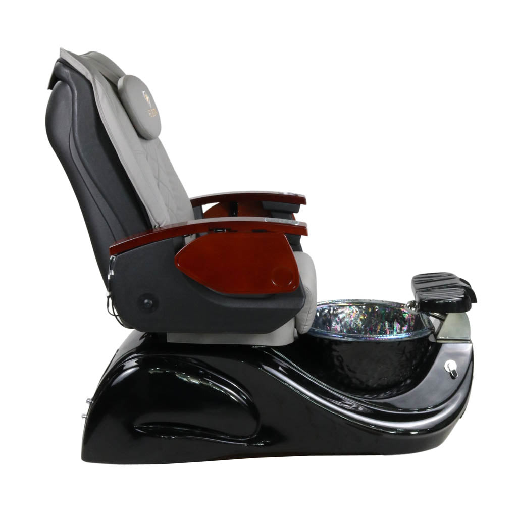 Pedicure Spa Chair - Oracle Wood | Grey | Black Pedicure Chair