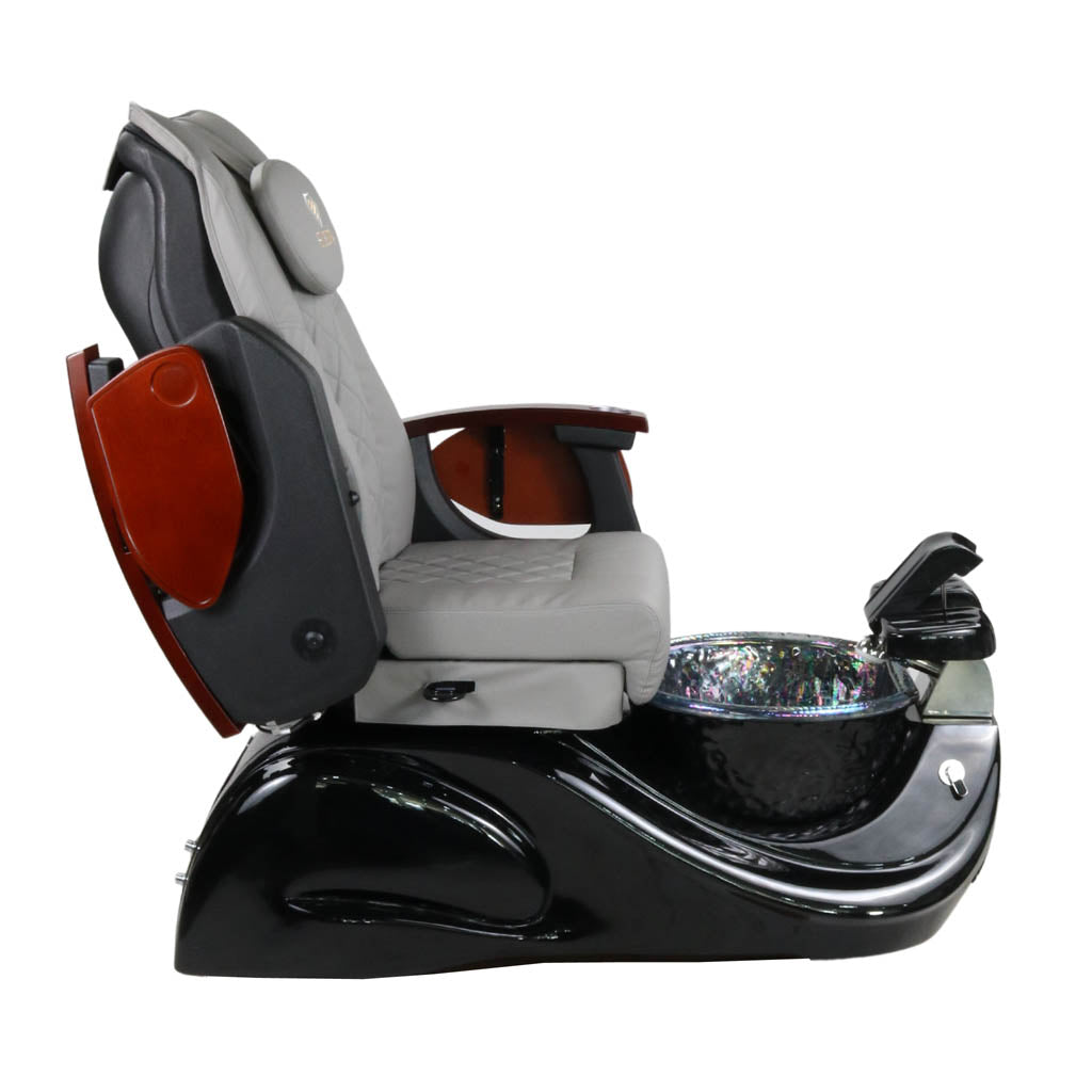 Pedicure Spa Chair - Oracle Wood | Grey | Black Pedicure Chair