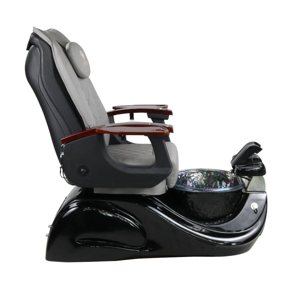 Pedicure Spa Chair - Oracle Wood | Grey | Black Pedicure Chair