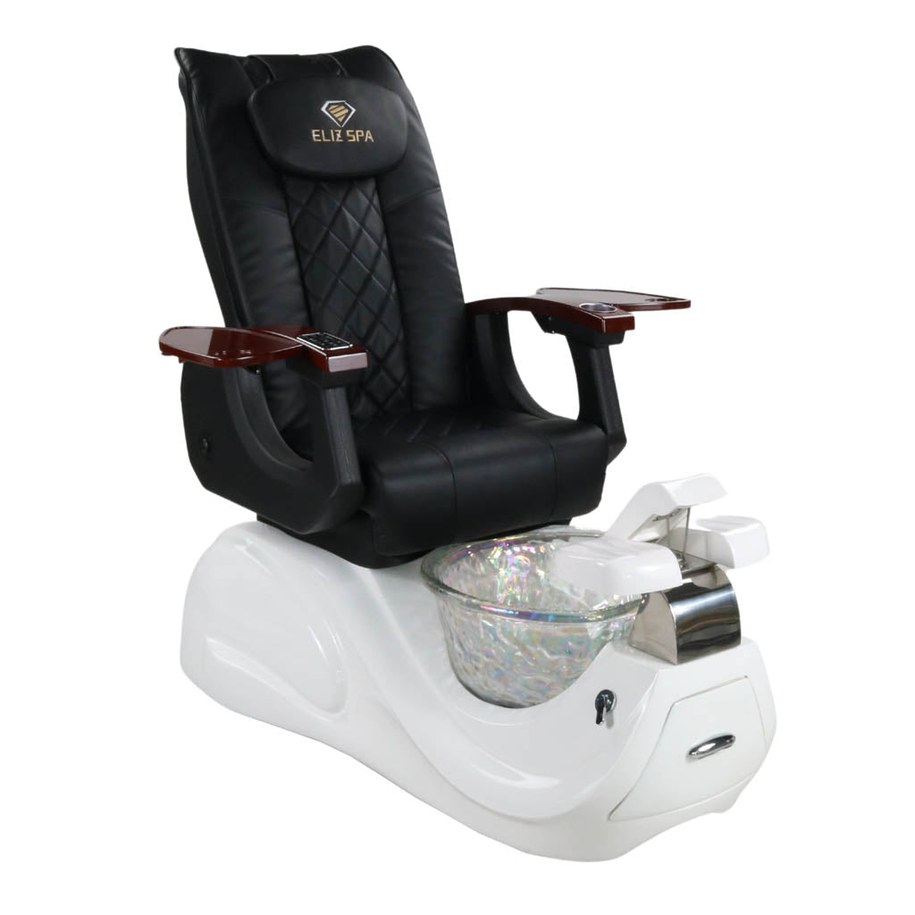 Pedicure Spa Chair - Oracle Wood | Black | White Pedicure Chair