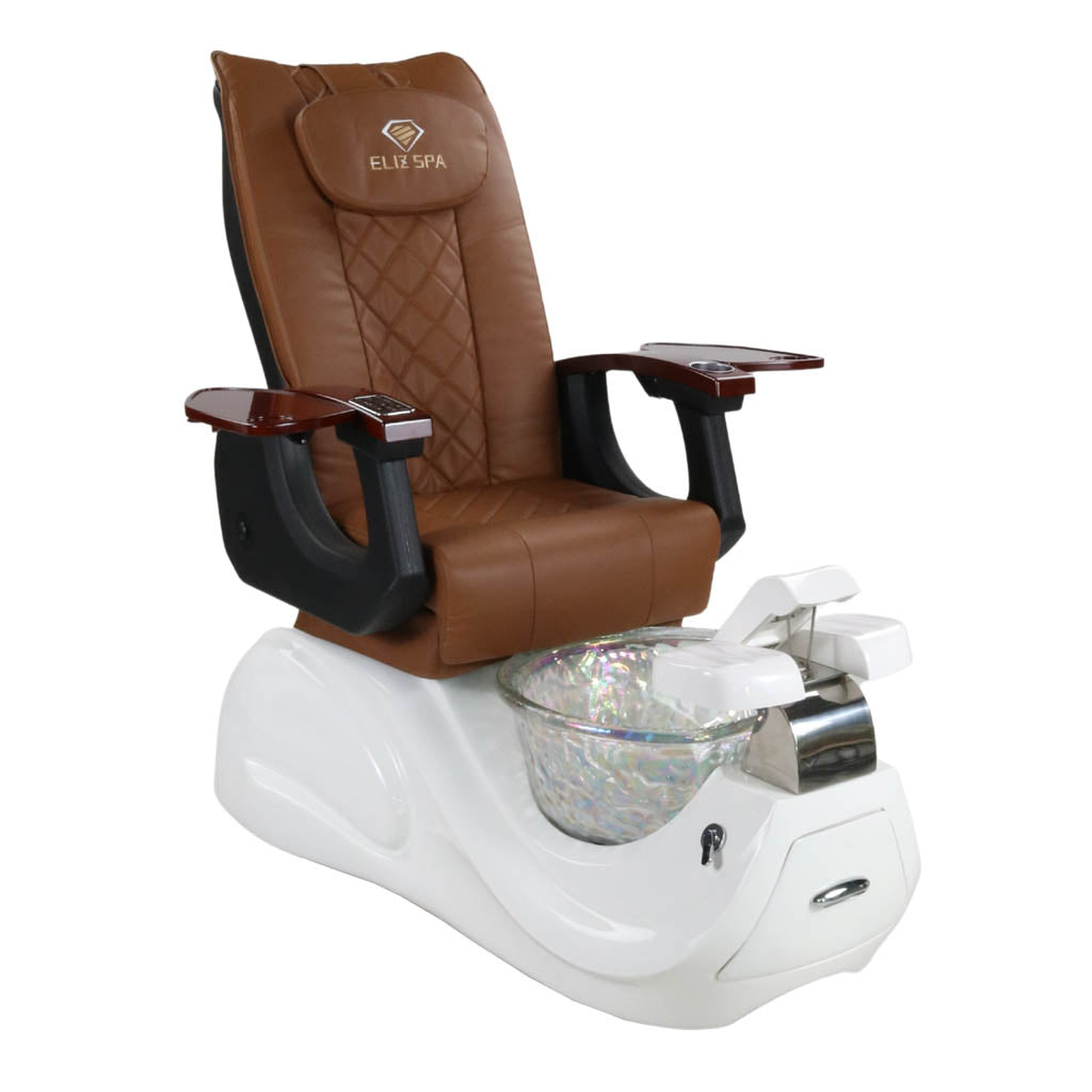 Pedicure Spa Chair - Oracle Wood | Cappuccino | White Pedicure Chair