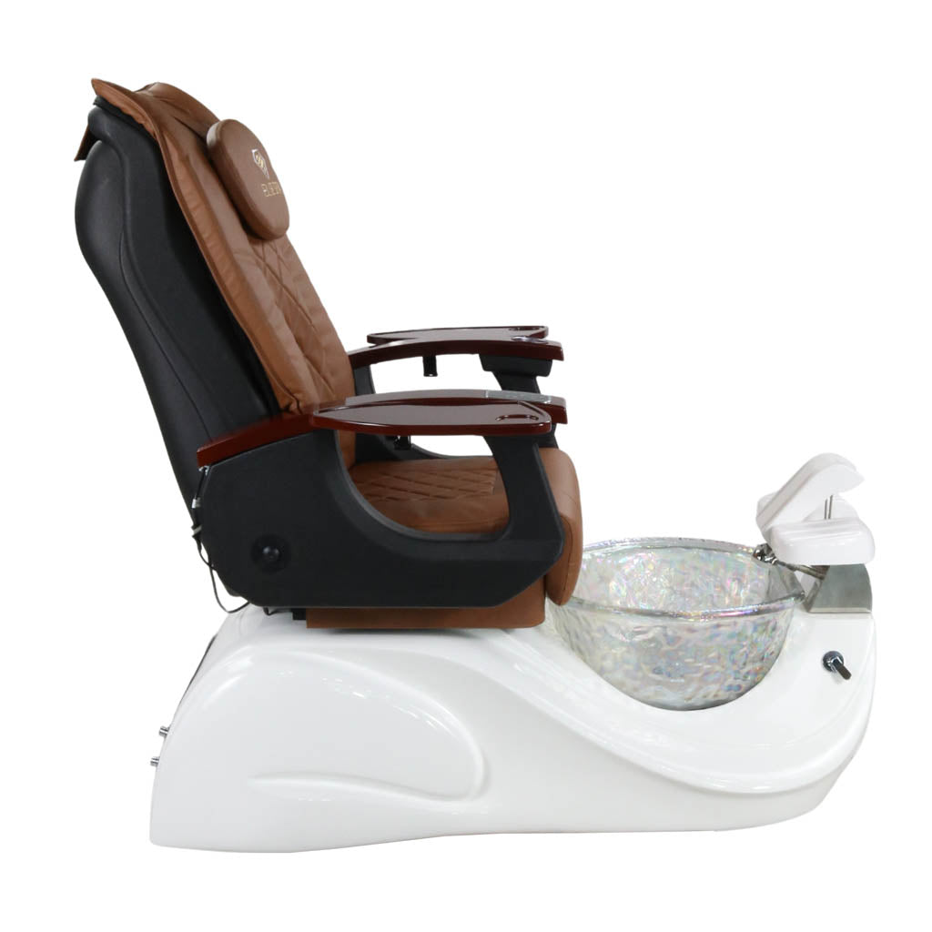 Pedicure Spa Chair - Oracle Wood | Cappuccino | White Pedicure Chair