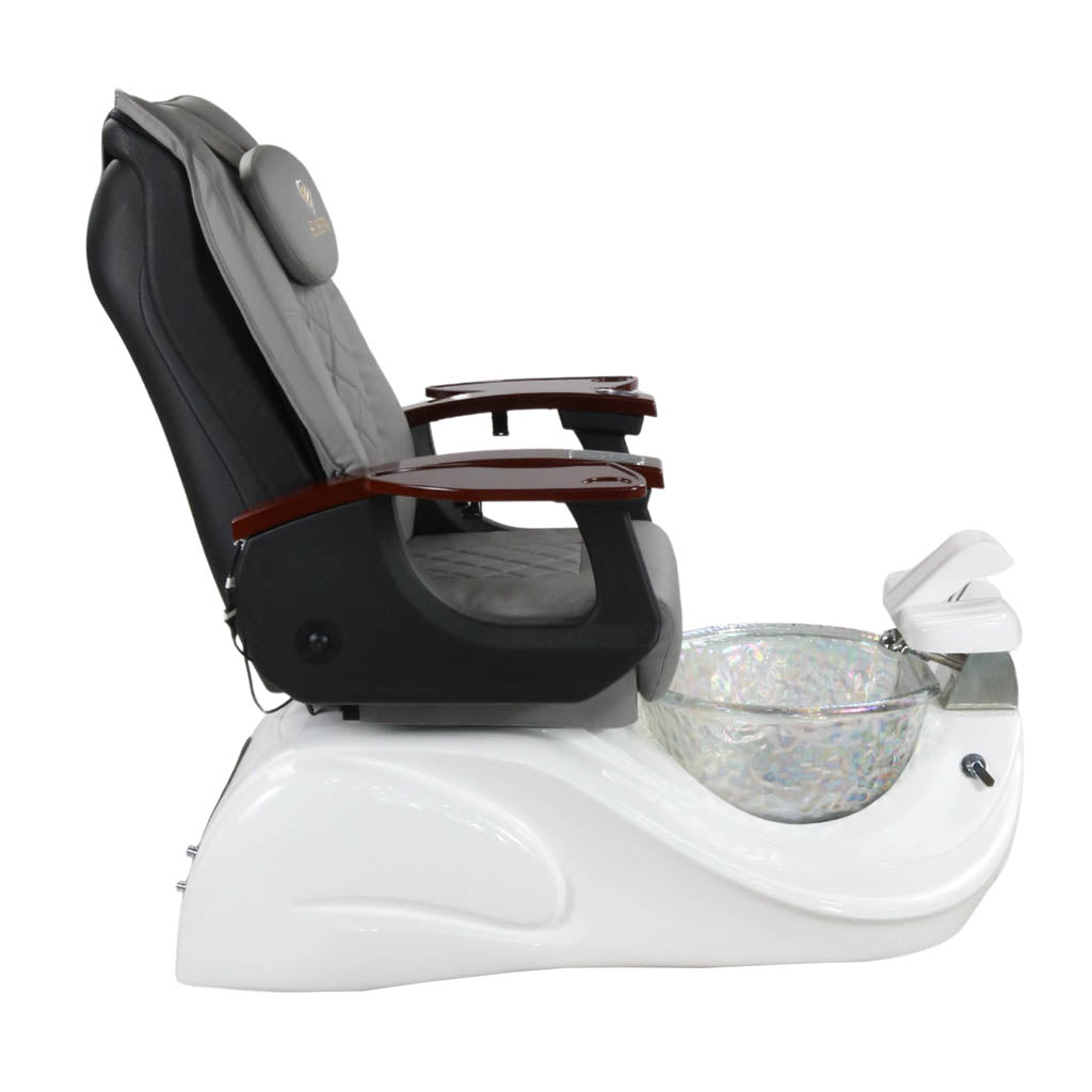 Pedicure Spa Chair - Oracle Wood | Grey | White Pedicure Chair