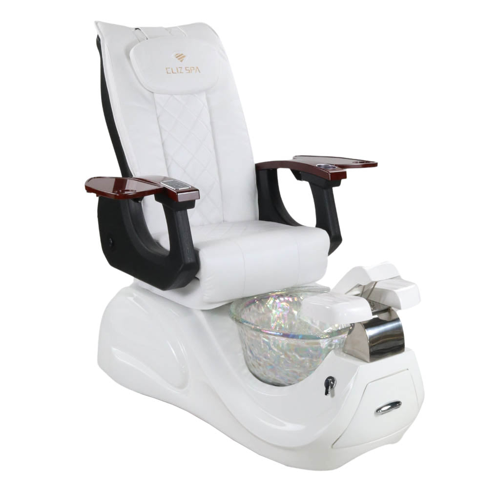 Pedicure Spa Chair - Oracle Wood | White | White Pedicure Chair