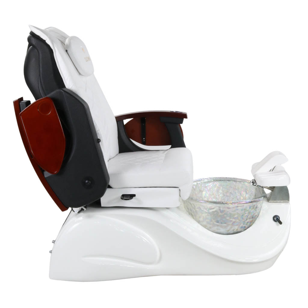 Pedicure Spa Chair - Oracle Wood | White | White Pedicure Chair