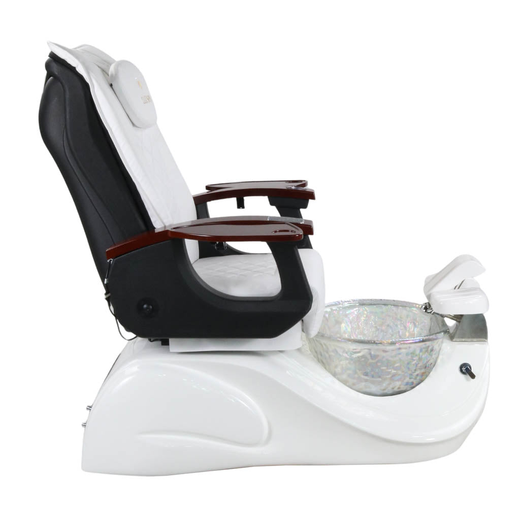 Pedicure Spa Chair - Oracle Wood | White | White Pedicure Chair