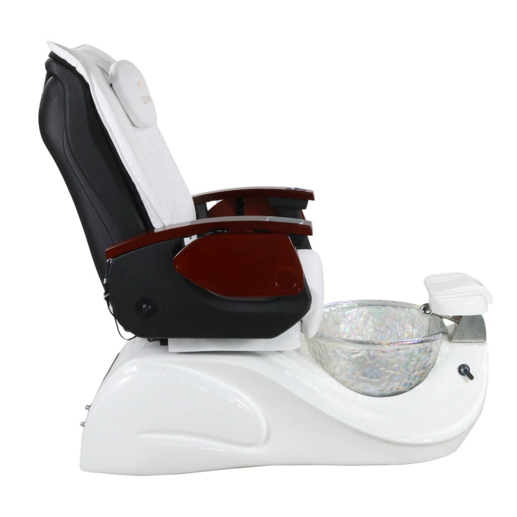 Pedicure Spa Chair - Oracle Wood | White | White Pedicure Chair