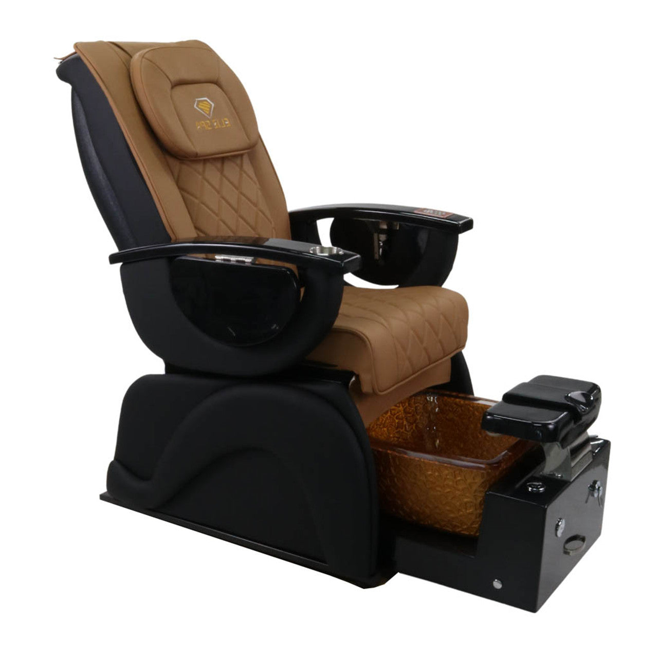 Pedicure Spa Chair - Omega Retractable Black | Cappuccino | Black Pedicure Chair