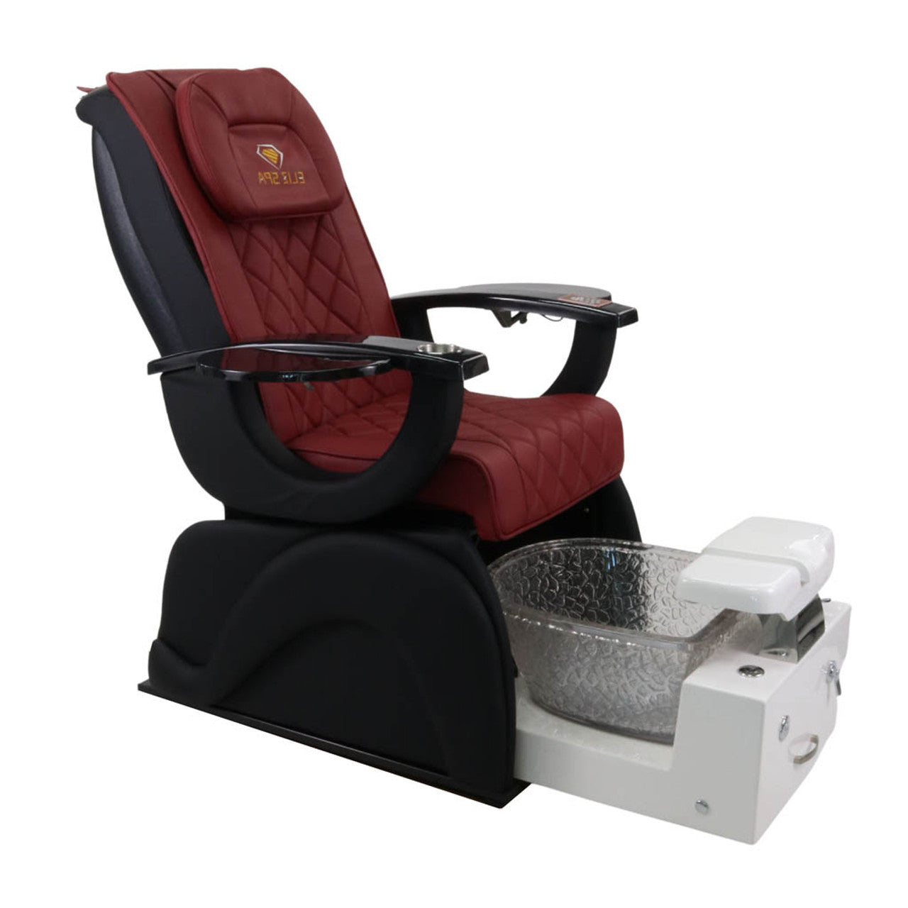 Pedicure Spa Chair - Omega Retractable Black | Burgundy | White Pedicure Chair