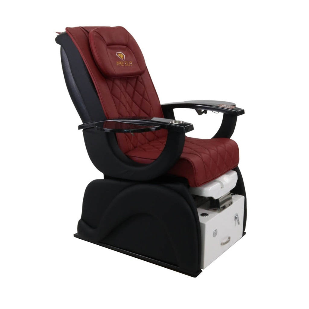 Pedicure Spa Chair - Omega Retractable Black | Burgundy | White Pedicure Chair