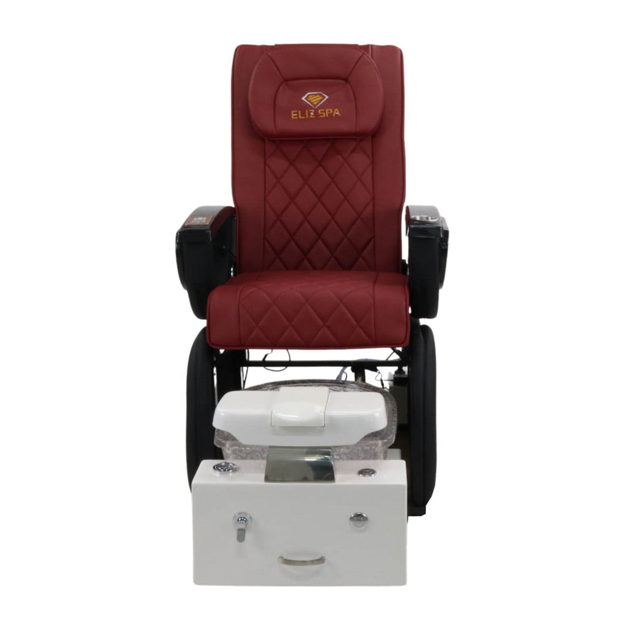 Pedicure Spa Chair - Omega Retractable Black | Burgundy | White Pedicure Chair