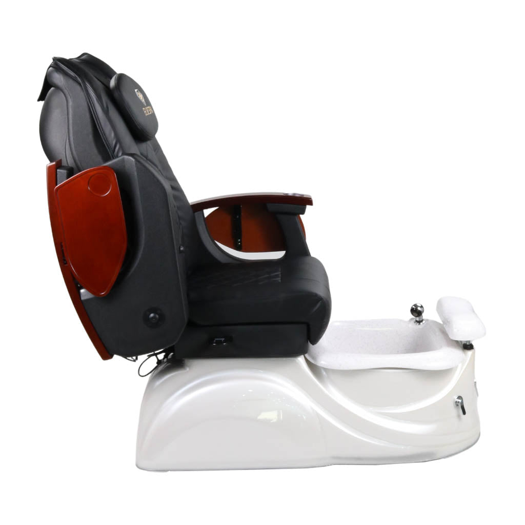Pedicure Spa Chair - Pearl Wood | Black | White Pedicure Chair