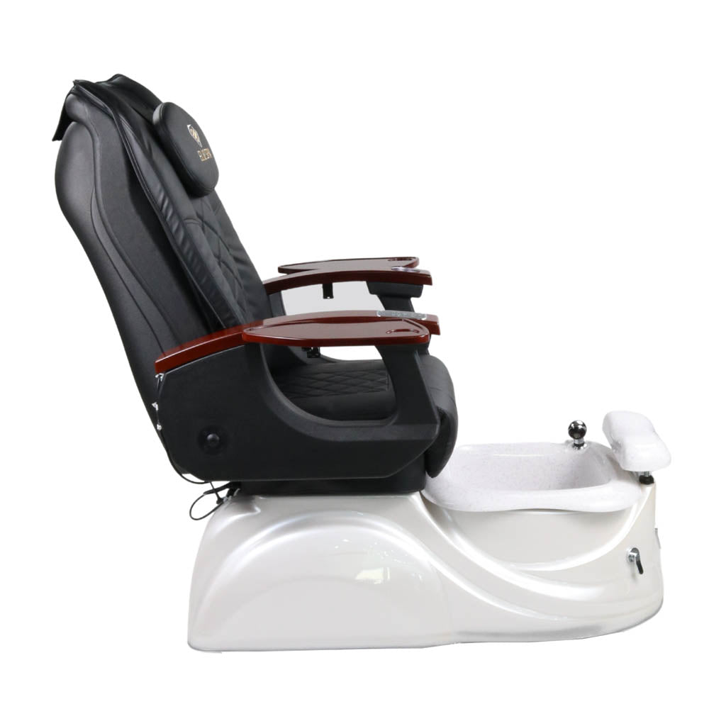 Pedicure Spa Chair - Pearl Wood | Black | White Pedicure Chair