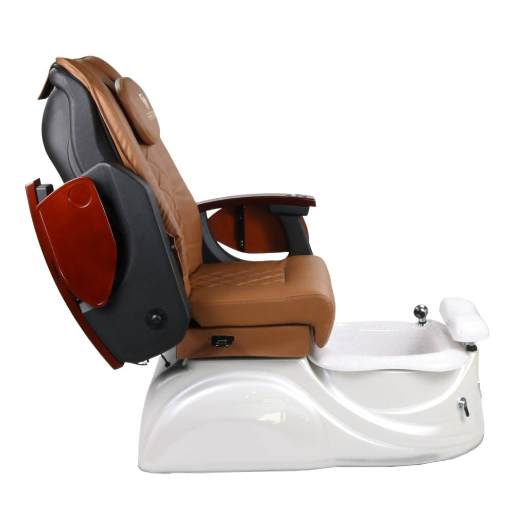 Pedicure Spa Chair - Pearl Wood | Cappuccino | White Pedicure Chair