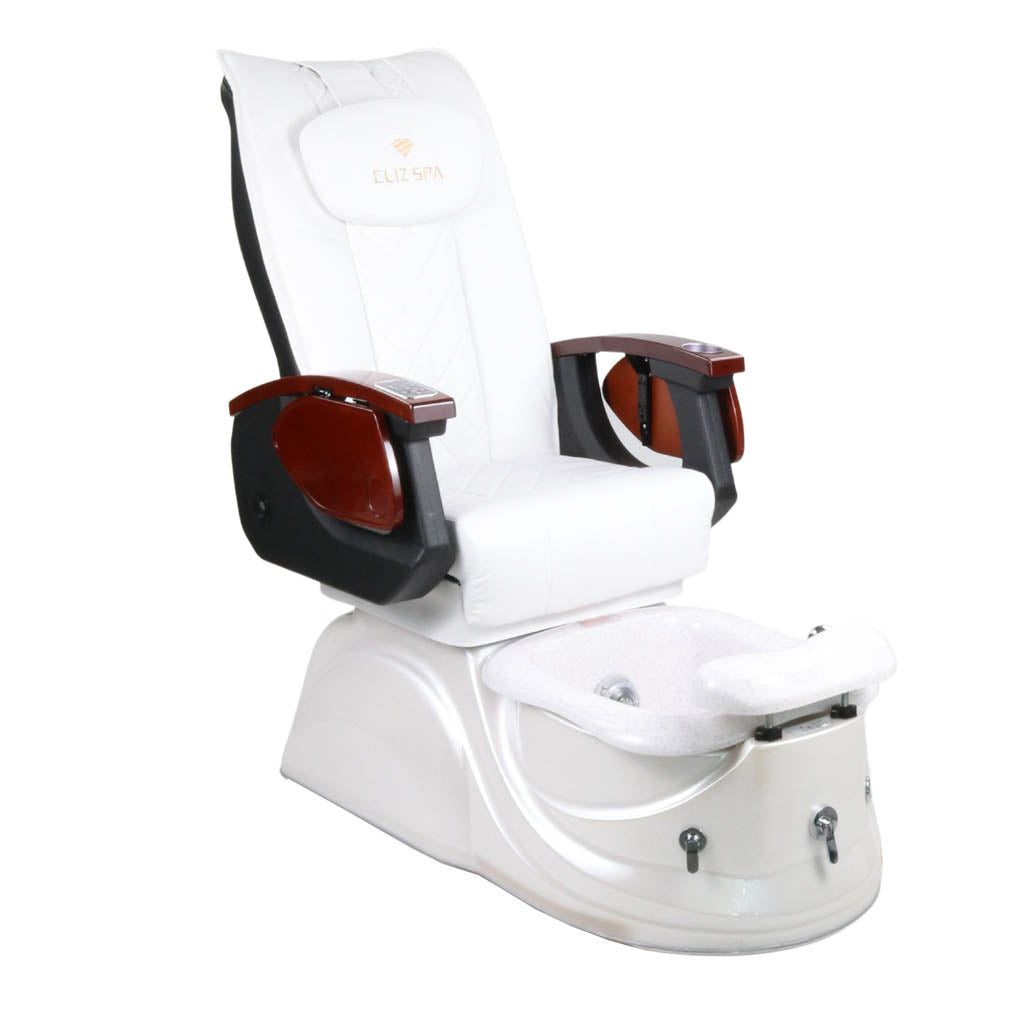 Pedicure Spa Chair - Pearl Black | White | White Pedicure Chair