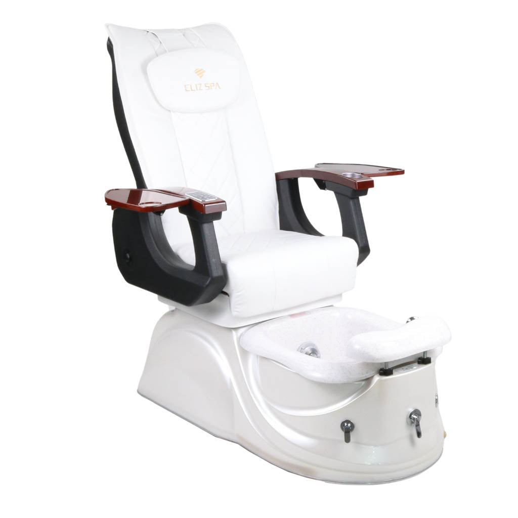 Pedicure Spa Chair - Pearl Black | White | White Pedicure Chair