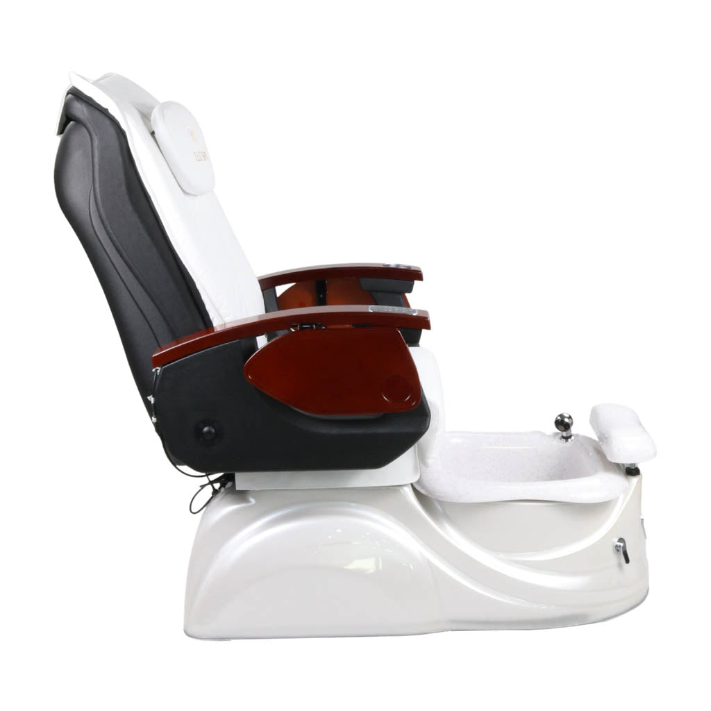 Pedicure Spa Chair - Pearl Black | White | White Pedicure Chair
