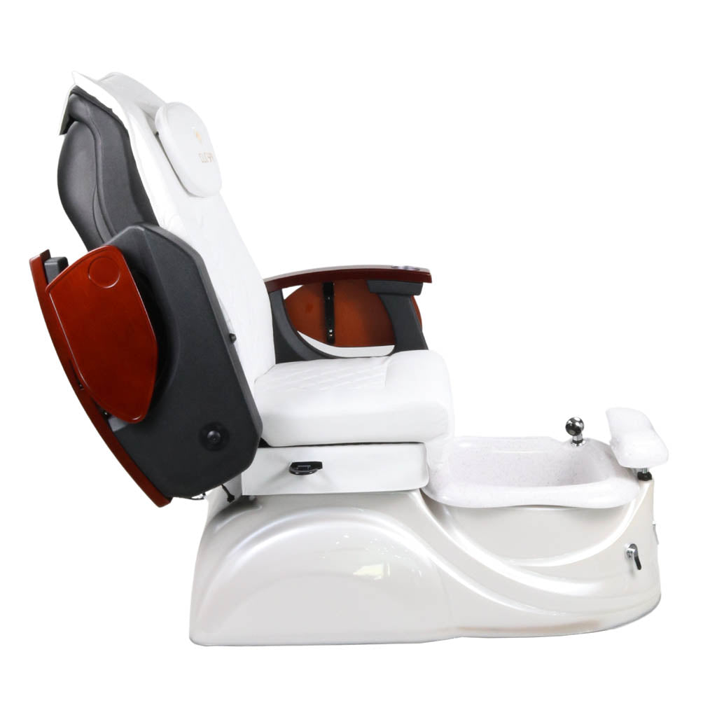 Pedicure Spa Chair - Pearl Black | White | White Pedicure Chair