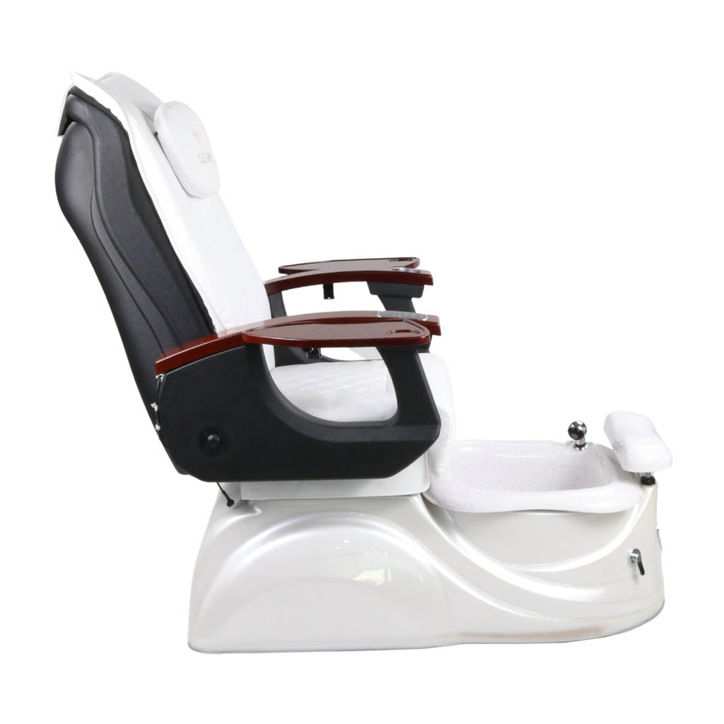 Pedicure Spa Chair - Pearl Black | White | White Pedicure Chair