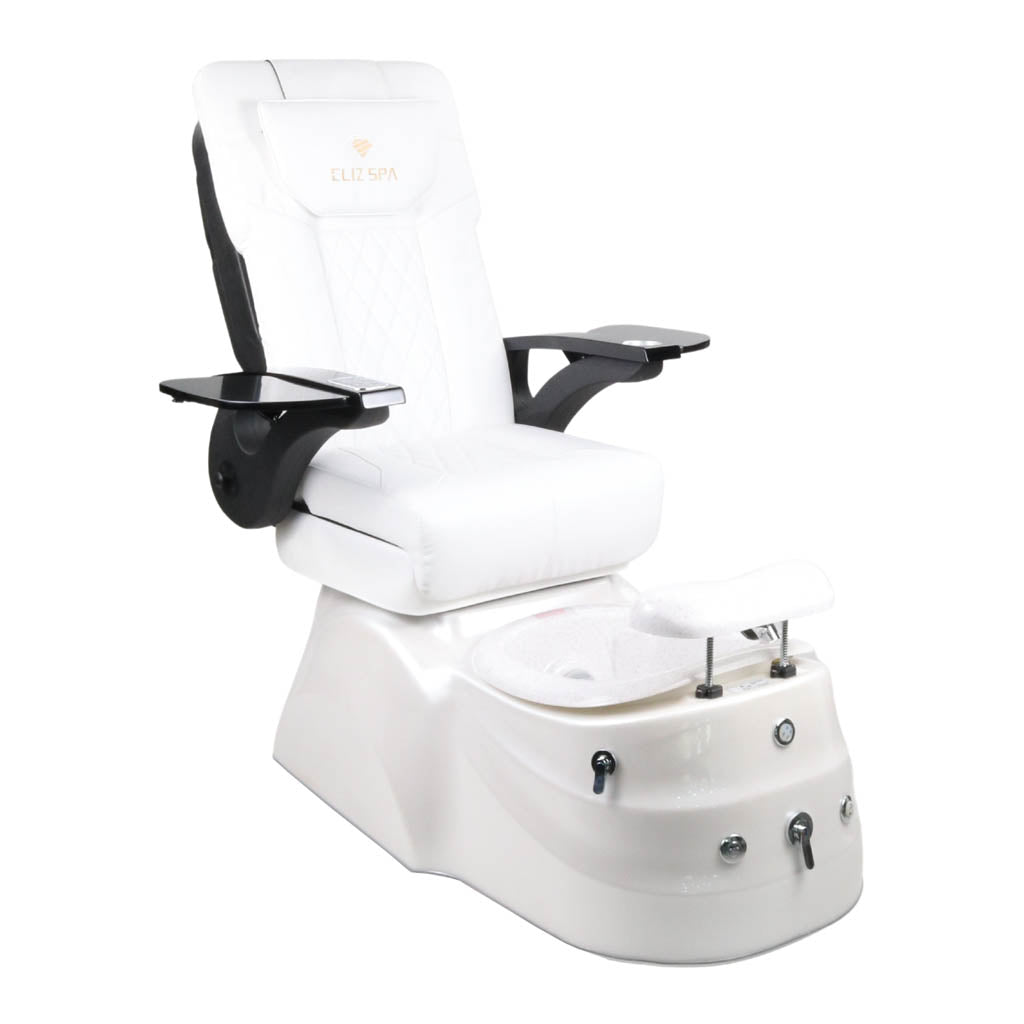 Pedicure Spa Chair - Quartz Black | White | White Pedicure Chair