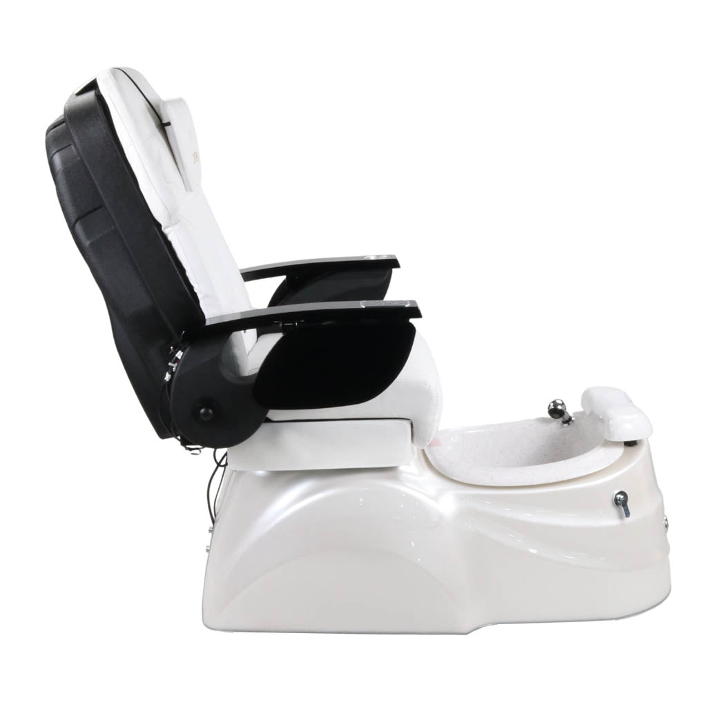 Pedicure Spa Chair - Quartz Black | White | White Pedicure Chair