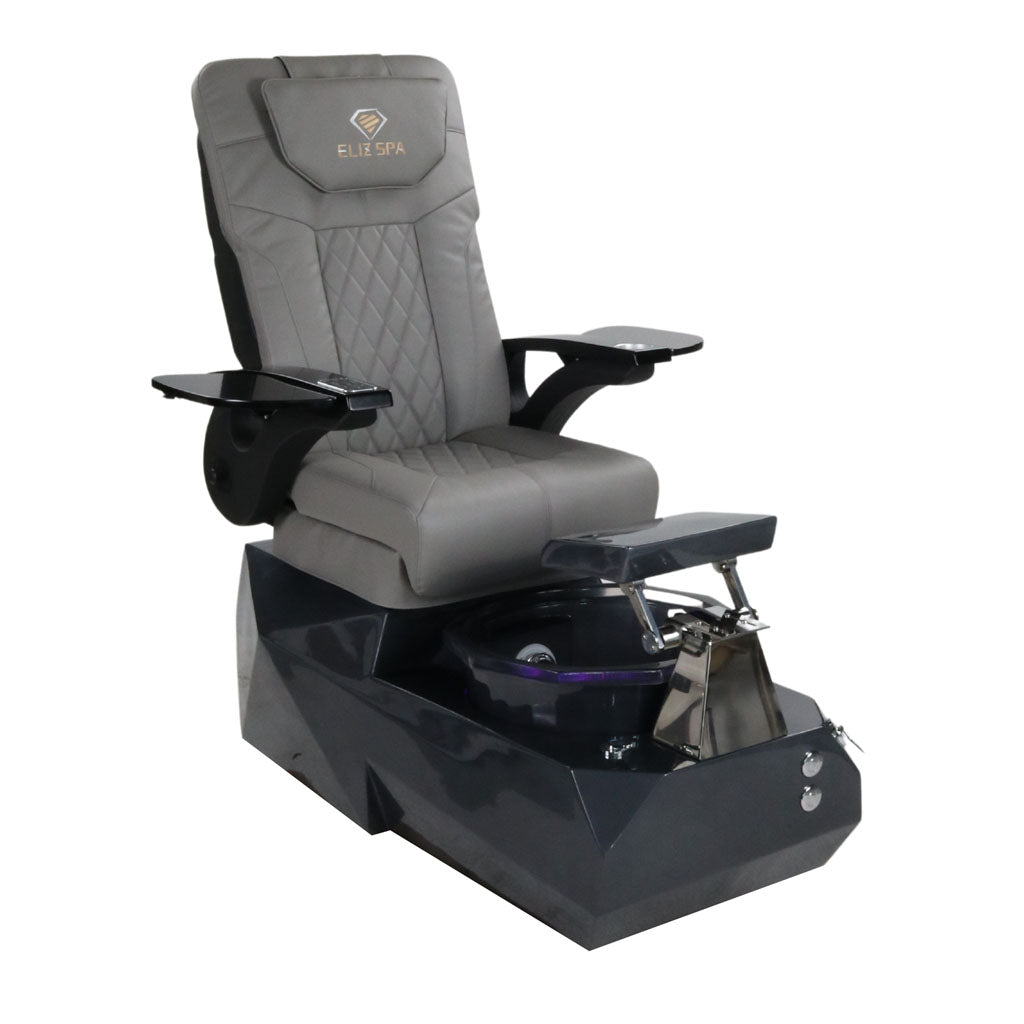Pedicure Spa Chair - Eclipse Black | Grey | Black Pedicure Chair