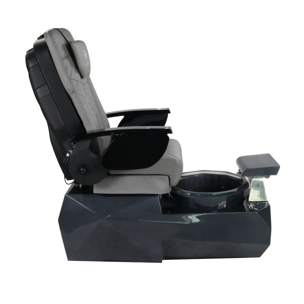 Pedicure Spa Chair - Eclipse Black | Grey | Black Pedicure Chair