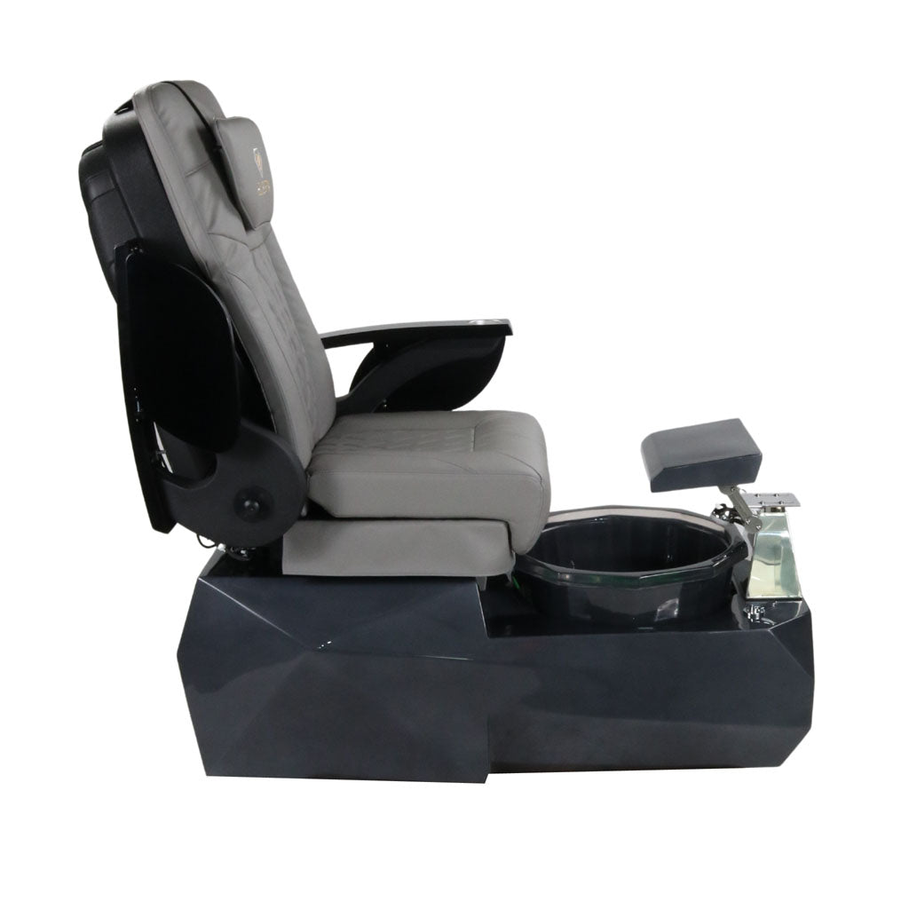 Pedicure Spa Chair - Eclipse Black | Grey | Black Pedicure Chair