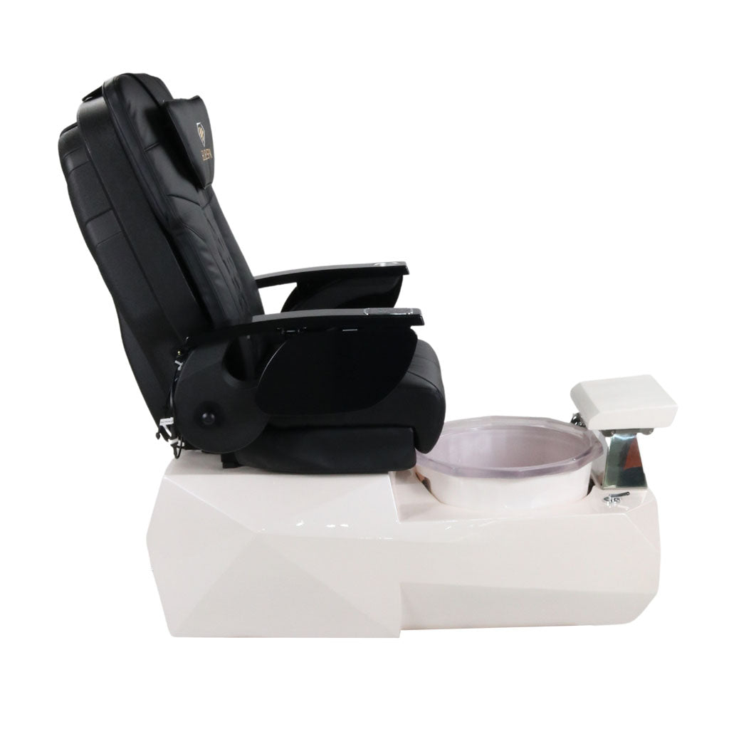 Pedicure Spa Chair - Eclipse Black | Black | White Pedicure Chair
